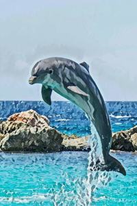 Dolphin Blank Lined Journal Notebook