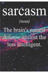 Sarcasm Noun the Brains Natural Defense Against the Less Intelligent