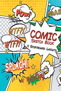 Comic Sketch Book 4 Storyboard Layouts
