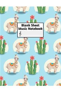 Blank Sheet Music Notebook: Easy Blank Staff Manuscript Book Large 8.5 X 11 Inches Musician Paper Wide 12 Staves Per Page for Piano, Flute, Violin, Guitar, Trumpet, Drums, Cell