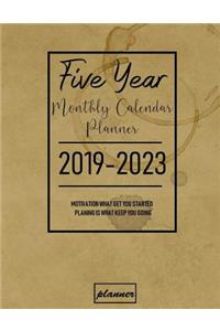 2019-2023 Five Year Monthly Calendar Planner