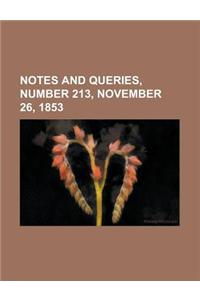 Notes and Queries, Number 213, November 26, 1853
