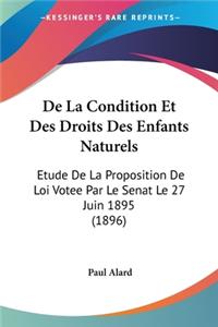 De La Condition Et Des Droits Des Enfants Naturels