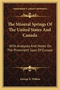 Mineral Springs of the United States and Canada