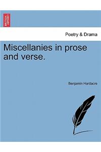 Miscellanies in Prose and Verse.