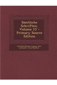 Samtliche Schriften, Volume 15