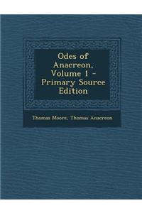 Odes of Anacreon, Volume 1