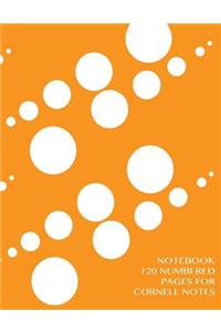 Notebook 120 numbered pages for Cornell Notes