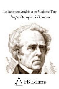Le Parlement Anglais et du Ministère Tory