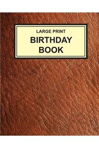 Large Print Birthday Book