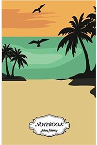 Notebook Dot-grid Beach View