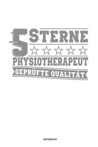 5 Sterne Physiotherapeut Geprüfte Qualität Notizbuch