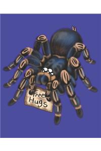 Free Hugs Tarantula Composition Notebook (Striped Zebra Knee Version)