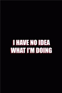 I Have No Idea what I'm doing