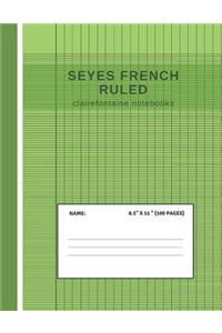 Seyes French Ruled Clairefontaine Notebooks