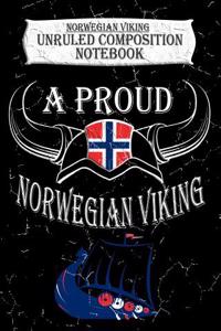 A Proud Norwegian Viking Unruled Composition Notebook