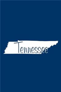 Tennessee - Navy Blue Lined Notebook with Margins