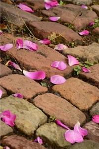 Pink Rose Petals and Brick Pavers Journal