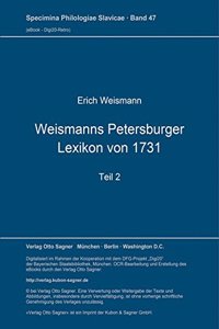 Weismanns Petersburger Lexikon von 1731