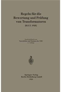 Regeln für die Bewertung und Prüfung von Transformatoren (R.E.T. 1923)