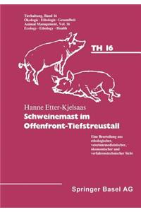 Schweinemast Im Offenfront-Tiefstreustall