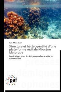 Structure Et Hétérogénéité D Une Plate-Forme Récifale Miocène Majorque