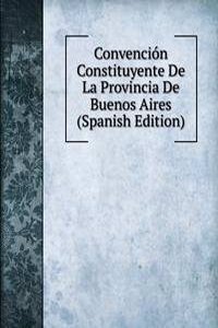 Convencion Constituyente De La Provincia De Buenos Aires (Spanish Edition)