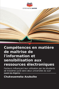 Compétences en matière de maîtrise de l'information et sensibilisation aux ressources électroniques