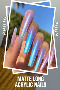 Matte Long Acrylic Nails Photo Book