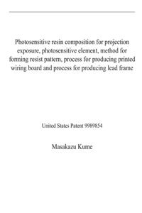 Photosensitive resin composition for projection exposure, photosensitive element, method for forming resist pattern, process for producing printed wiring board and process for producing lead frame
