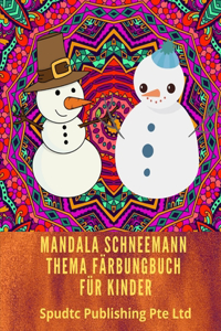 Mandala Schneemann Thema Färbung Buch Für Kinder