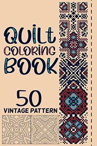 Quilt Vintage Patterns Coloring Book