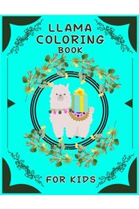 llama coloring book for kids