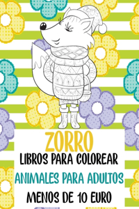 Libros para colorear - Menos de 10 euro - Animales para adultos - Zorro
