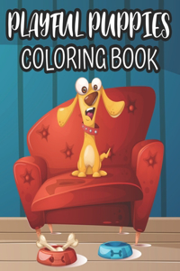 Playful Puppies Coloring Book