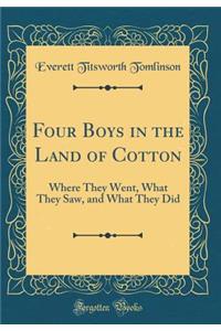 Four Boys in the Land of Cotton: Where They Went, What They Saw, and What They Did (Classic Reprint)