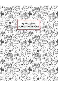 My Unicorn Blank Sticker Book