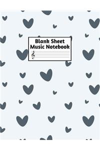 Blank Sheet Music Notebook