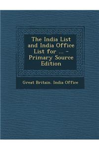 India List and India Office List for ...