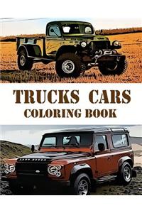 Trucks Cars Coloring Book