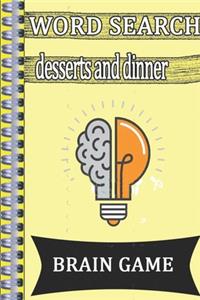 Word Search desserts and dinner