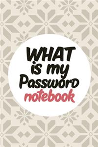 What is My Password Notebook