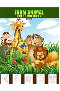 Farm animal coloring book