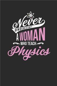Never Underestimate A Woman Who Teach Physics