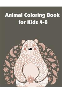 Animal Coloring Book for Kids 4-8