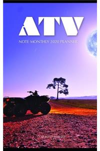 ATV Note Monthly 2020 Planner 12 Month Calendar
