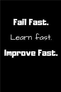 Fail Fast, Learn Fast, Improve Fast.