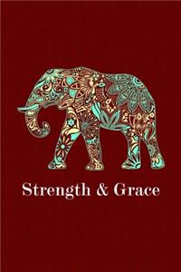 Strength & Grace: Inspirational Journal Notebook, 6 x 9 Inches,120 Lined Writing Pages, Soft Cover, Matte Finish