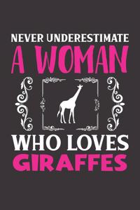 Never Underestimate A Woman Who Loves Giraffes