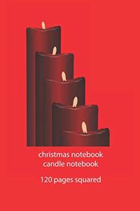 christmas notebook candle notebook